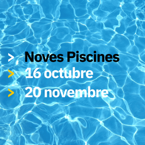 NOVES DATES DE PISCINA